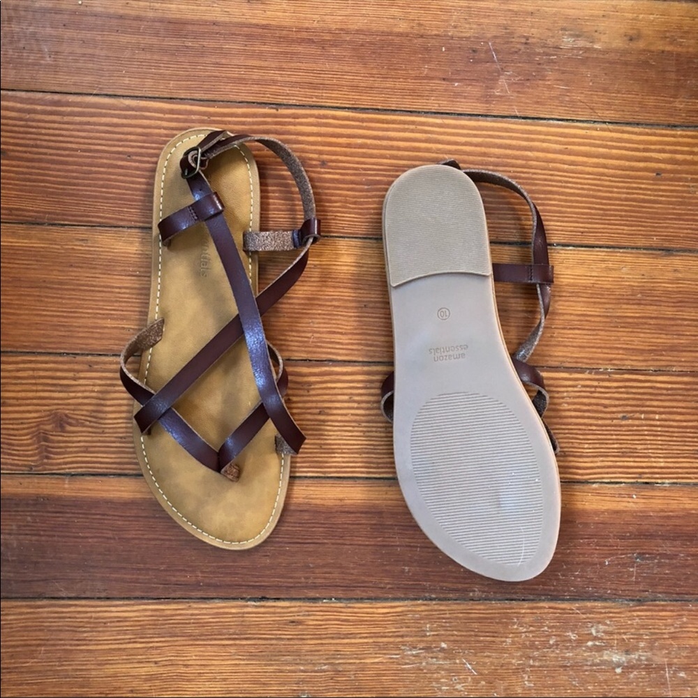 Brown Strappy Sandals | Amazon